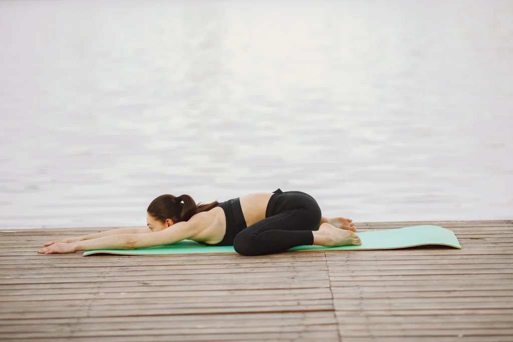 Frog yoga pose