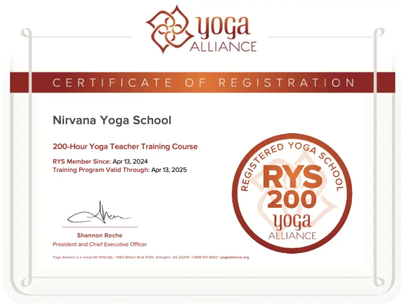 online yoga certificate 